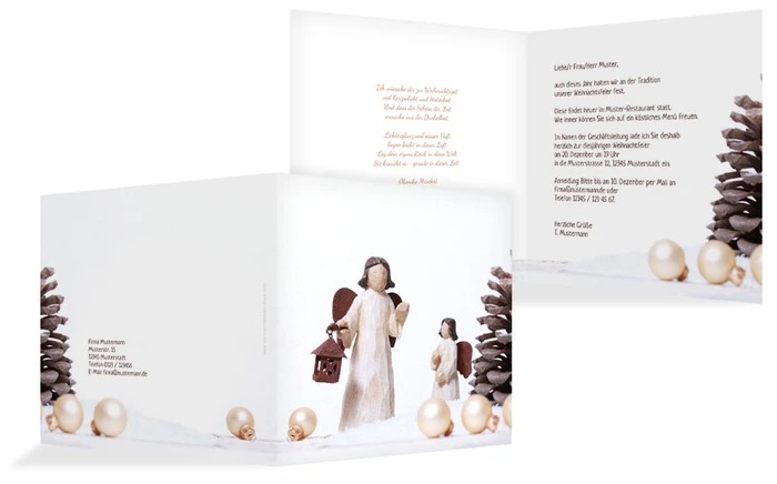 Einladungskarte Geschäft Weihnachtsengel Einladungskarte Geschäft Weihnachtsengel