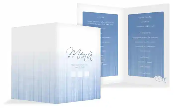 Menükarte Kommunion White