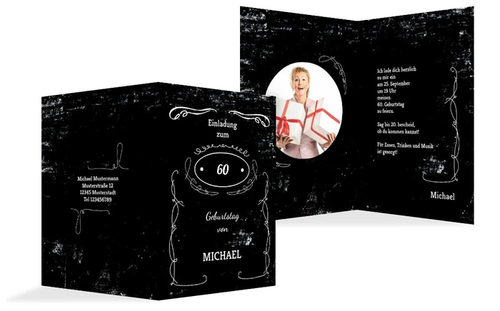 Geburtstagseinladung 60 Jackcard Foto