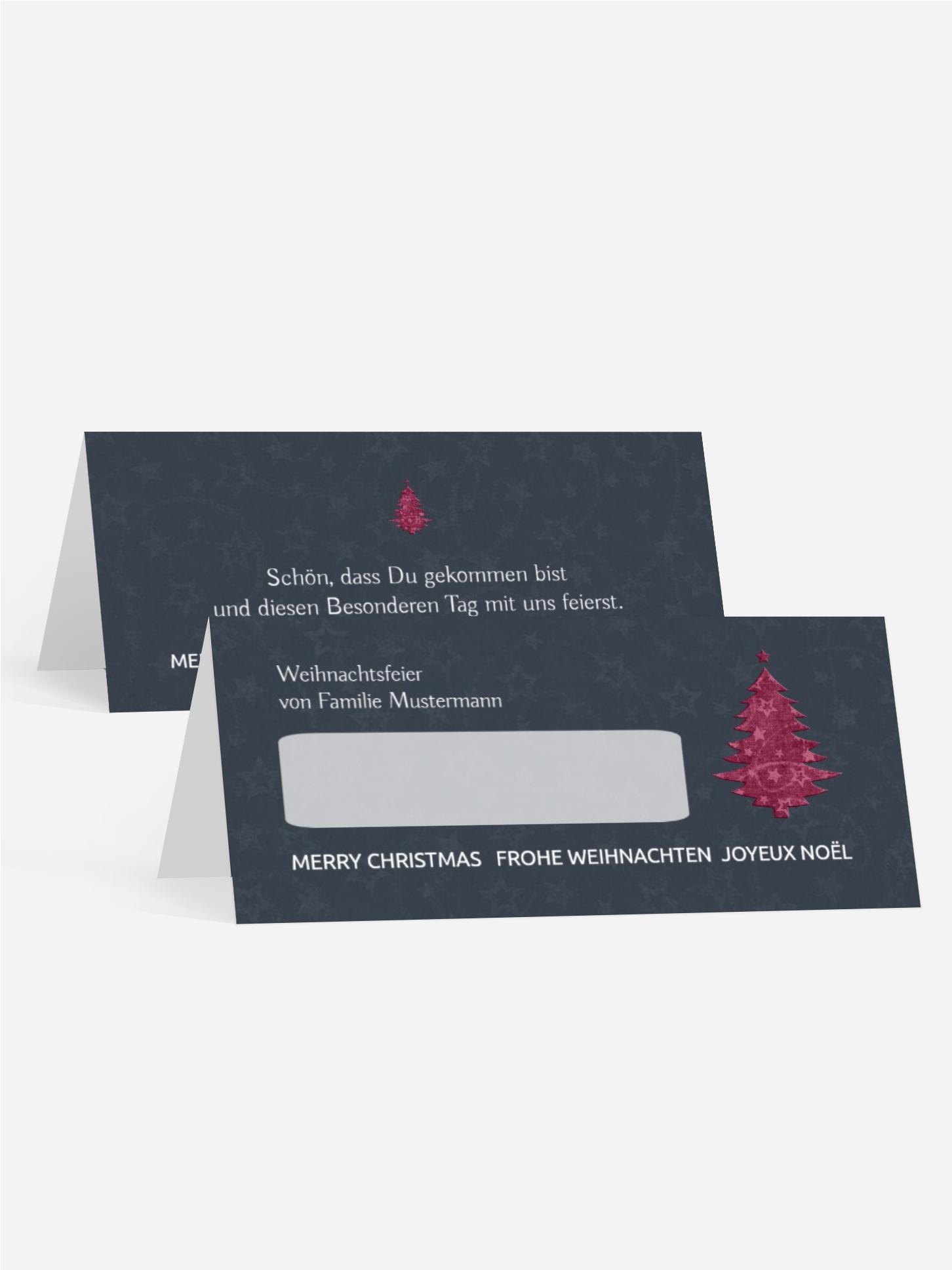 Tischkarte Weihnachten Baum