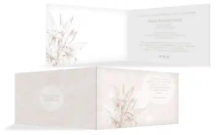 Trauerkarte Lilien quer