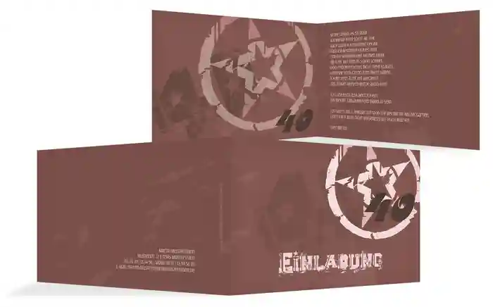 Einladungskarte zum Geburtstag star style 40