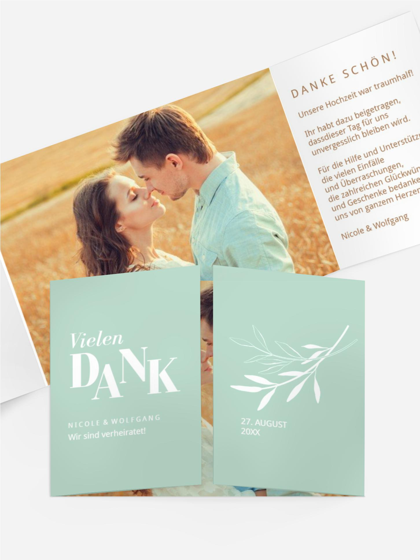 Dankeskarte Liebe Invertiert