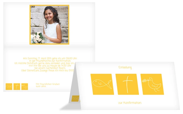 Einladungskarte Konfirmation_Triple Einladungskarte Konfirmation_Triple