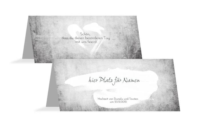 Tischkarte Du+Ich=Liebe