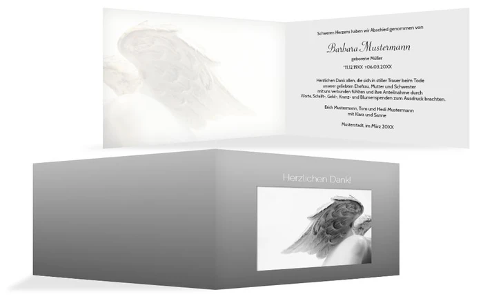 Dankeskarte Engel quer