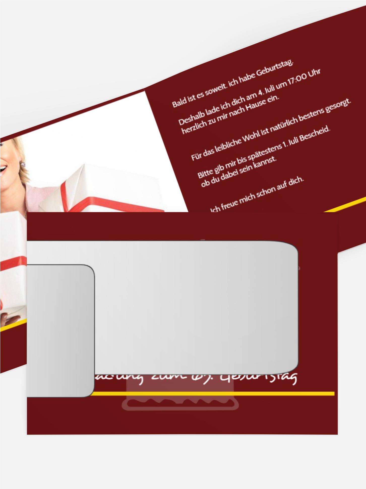 Geburtstagseinladung colour-contrasting 65 Foto