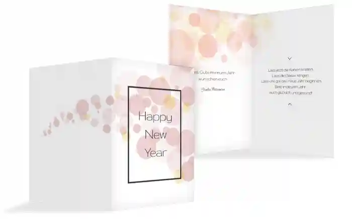 Neujahrskarte Bubbles
