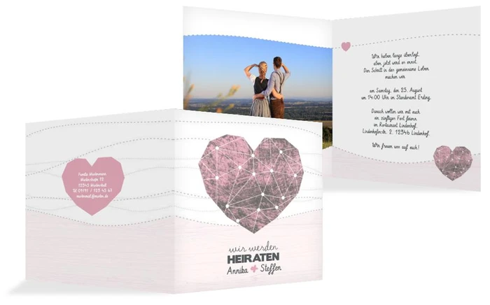 Einladung zur Hochzeit Sternenbild