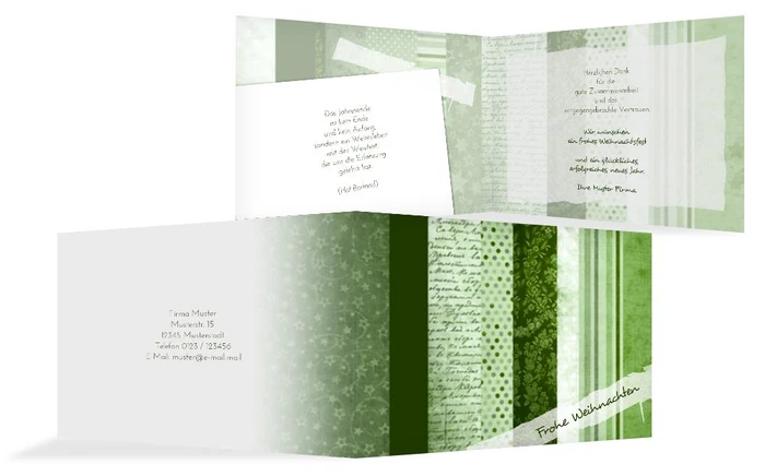 Weihnachts Grußkarte geschäftlich Geschenkpapier