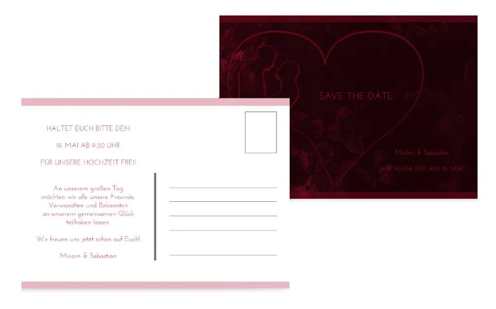 Save The Date Hochzeit Liebespärchen