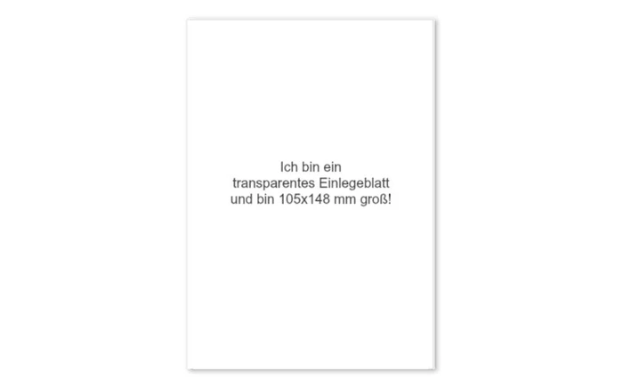 transparentes Einlegeblatt 105x148 mm