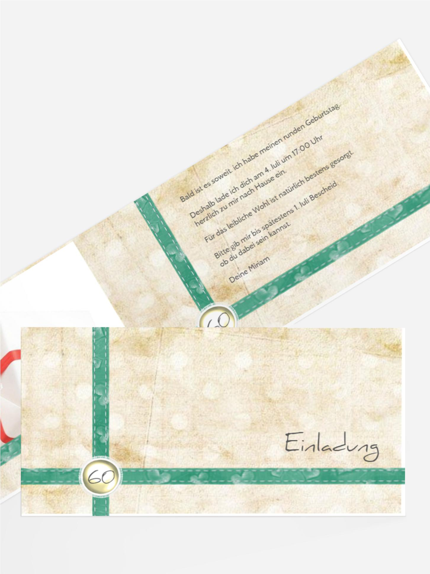 Einladung zum 60. Geburtstag Pünktchen Foto