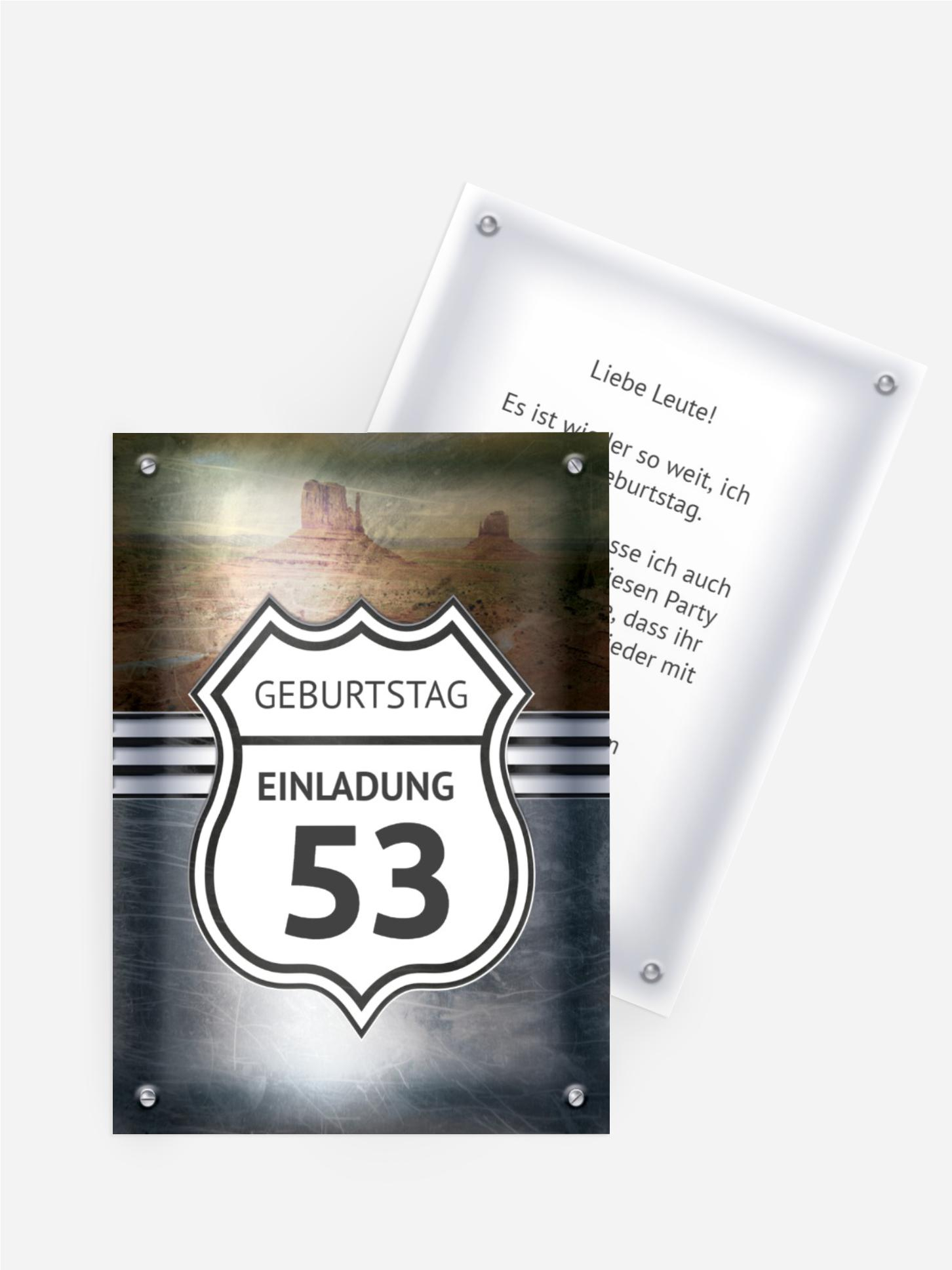 Geburtstagseinladung Route