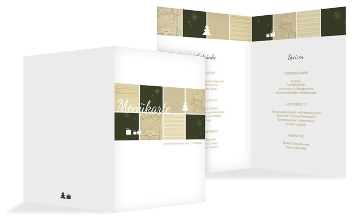 Weihnachtsmenükarte Frohes Fest