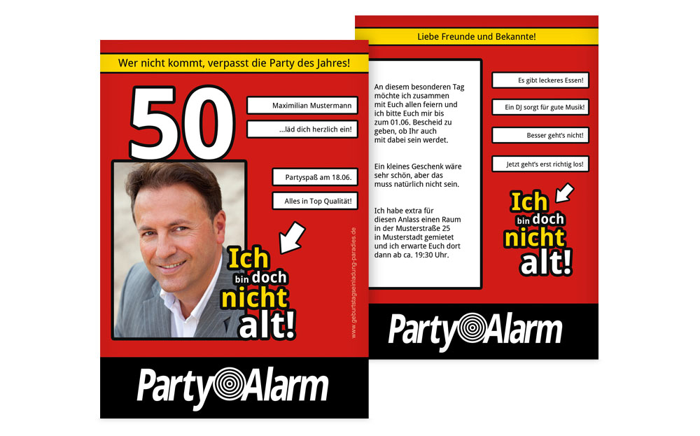Geburtstagseinladung Ich bin doch nicht alt! Foto 50 Geburtstagseinladung Ich bin doch nicht alt! Foto 50