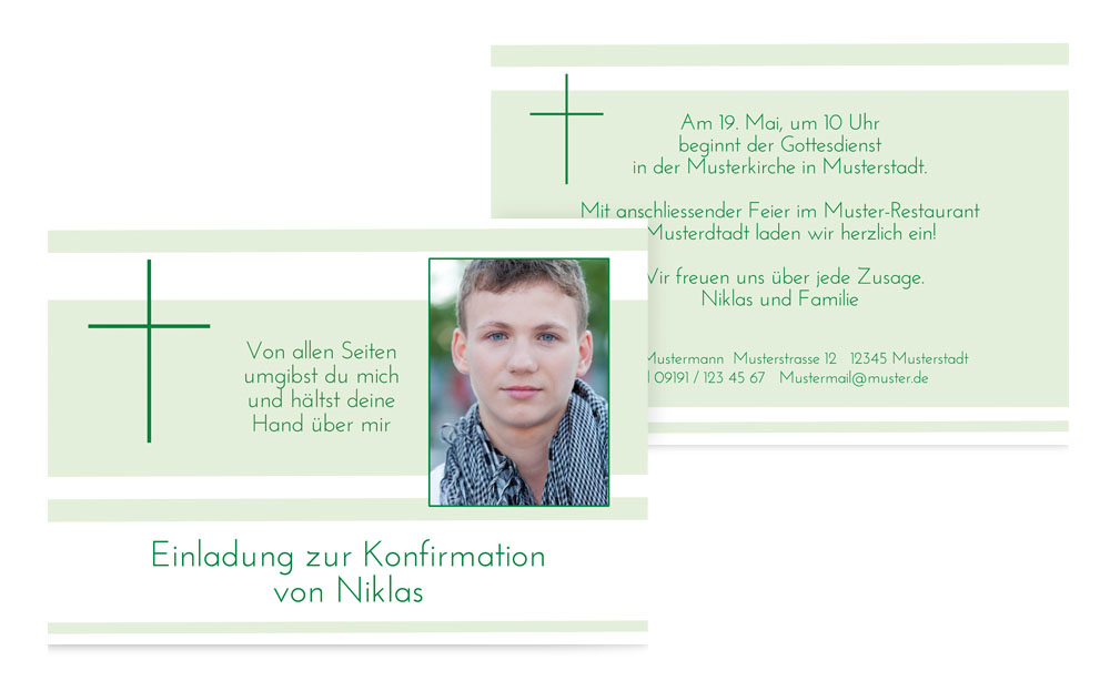 Einladungskarte Konfirmation Kreuz Einladungskarte Konfirmation Kreuz