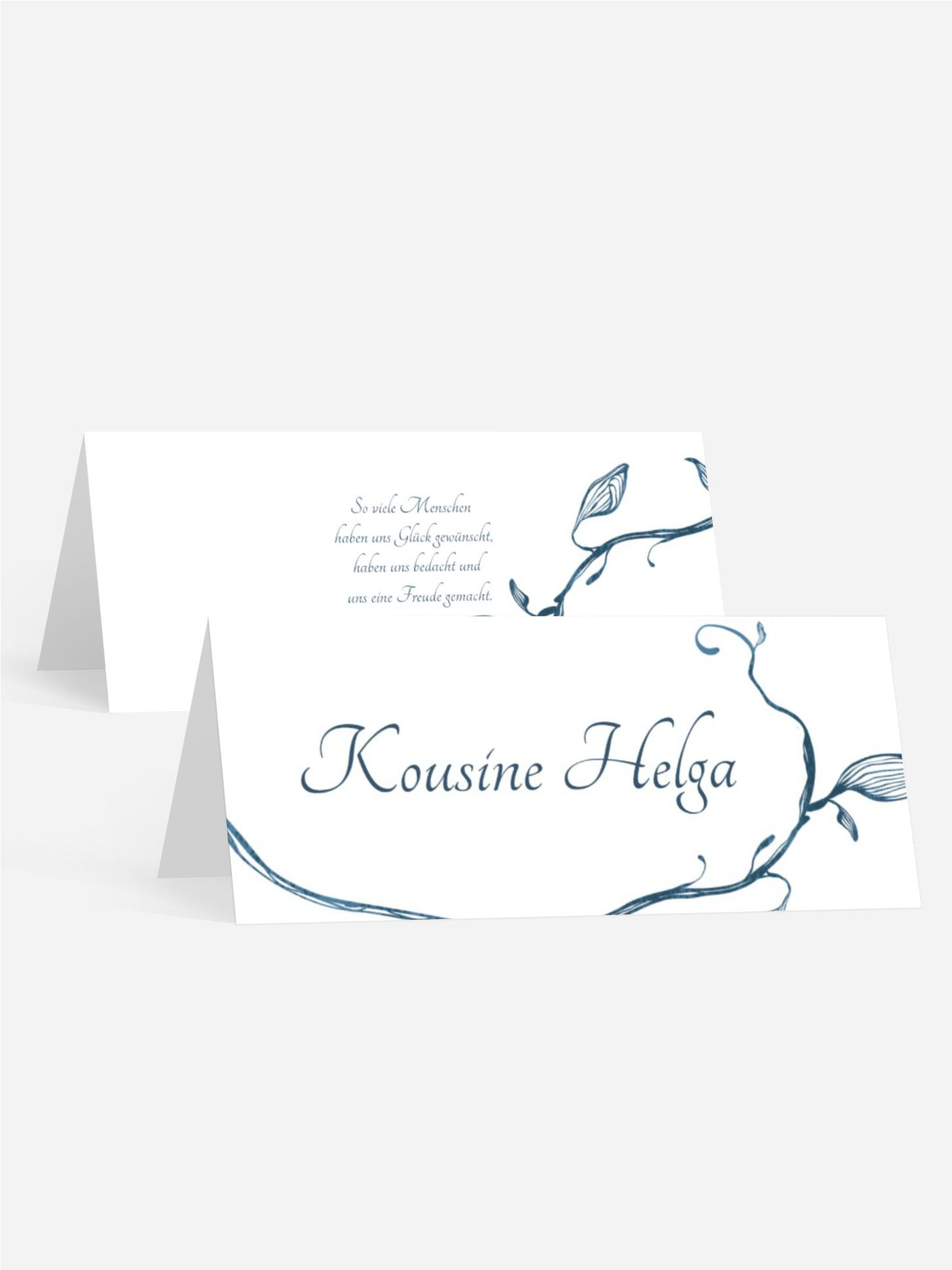 Tischkarte Blumenhimmel