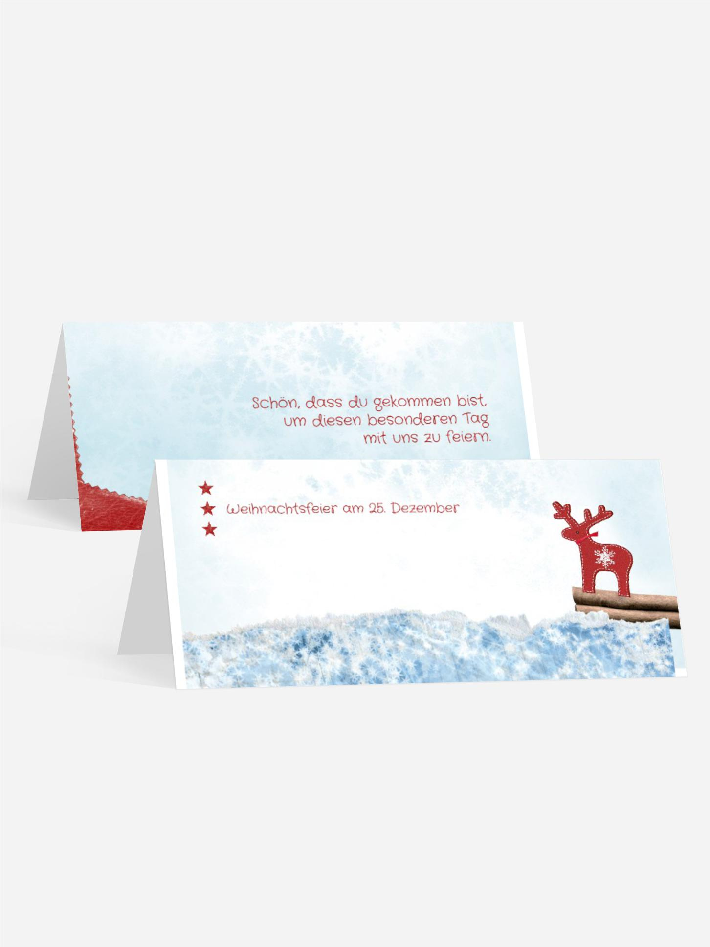 Weihnachten Tischkarte Sternenhimmel