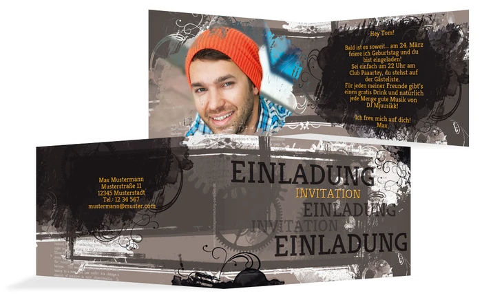 Geburtstagseinladung Harmonische Unruhe Foto Geburtstagseinladung Harmonische Unruhe Foto