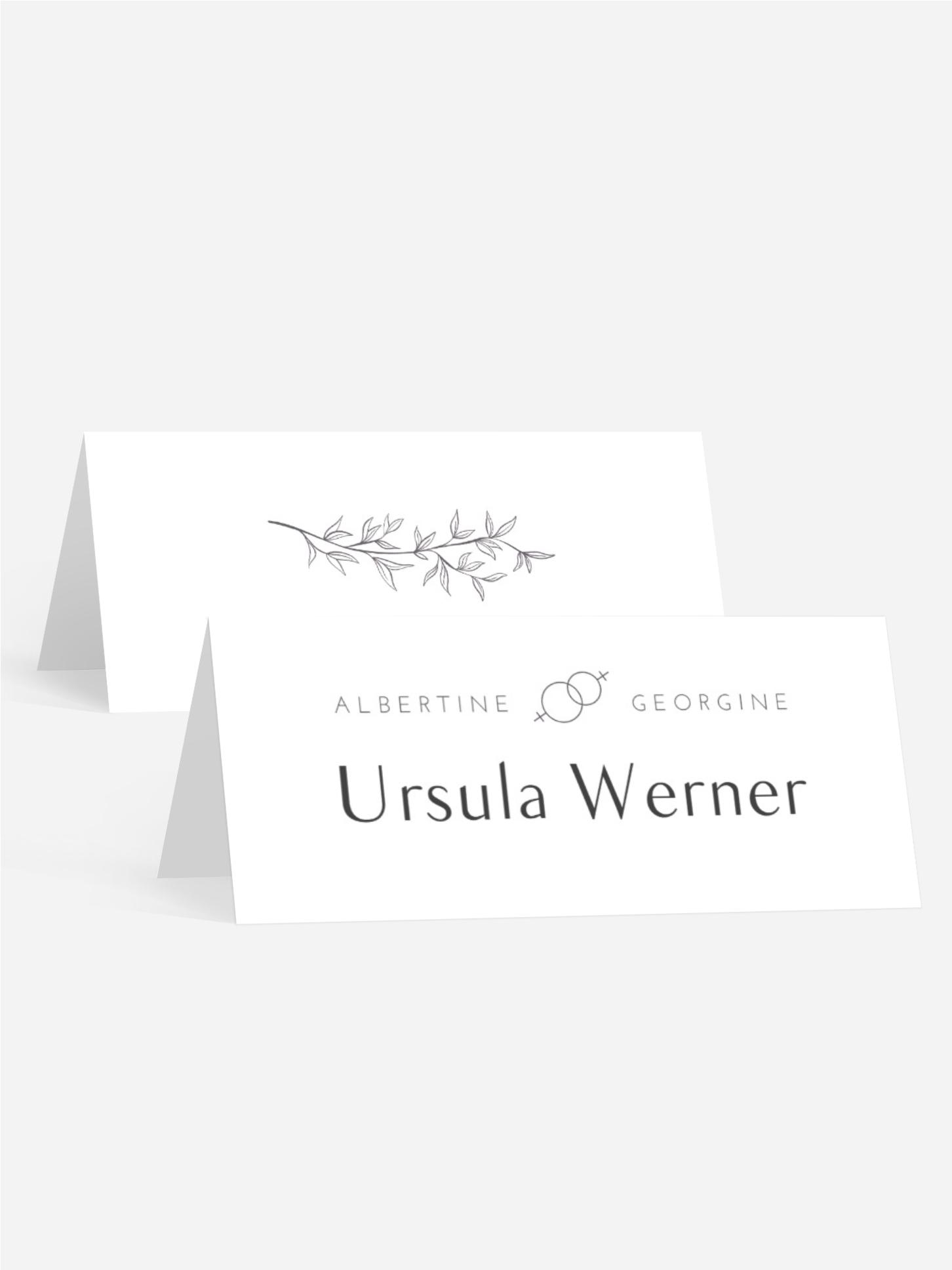 Tischkarte XX Rankenglück