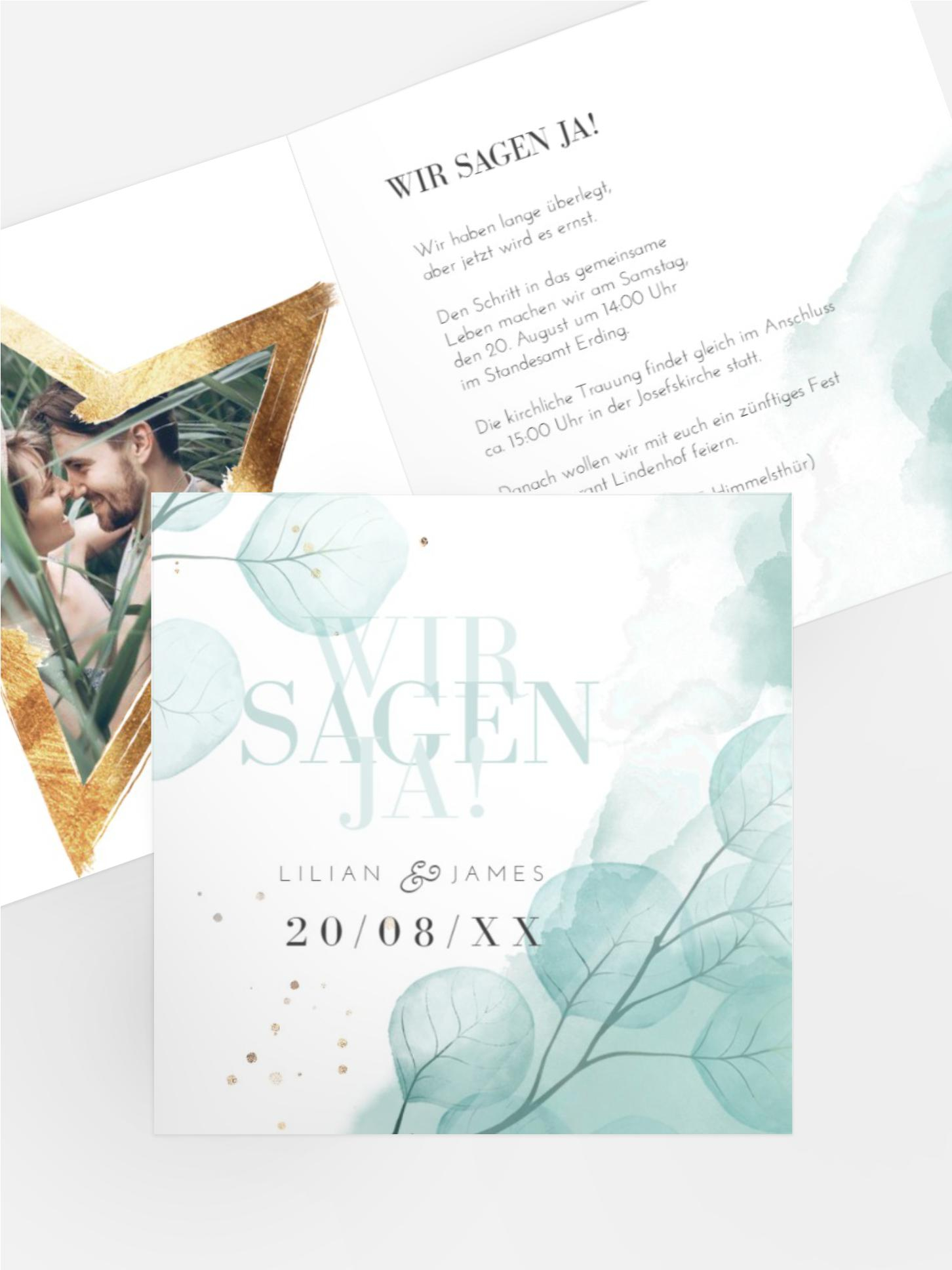 Hochzeitseinladung Wolkenbaum