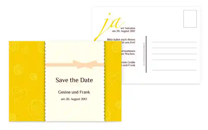 Save the Date Curly Hearts