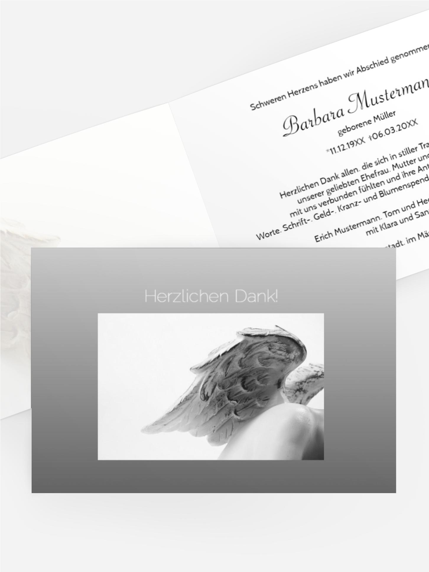 Dankeskarte Engel quer