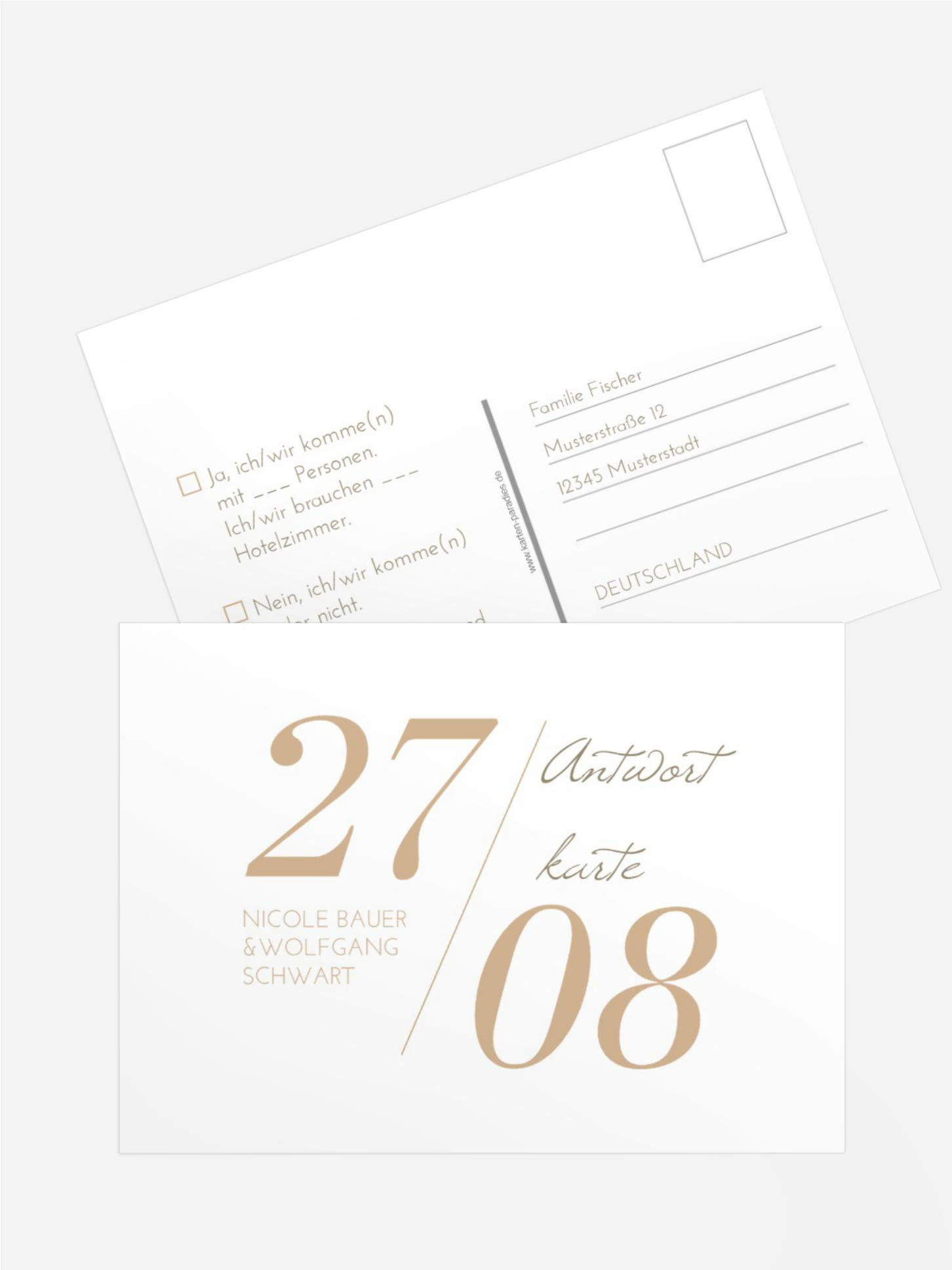 Antwortkarte Textüberlagerung