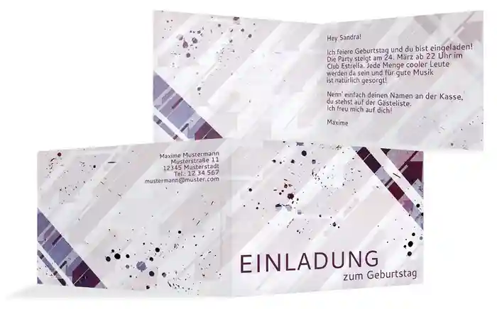 Einladung zum Geburtstag Direction