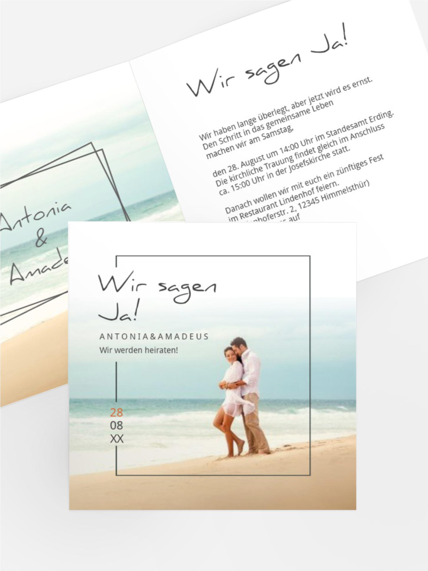 Hochzeitseinladung Zusammen