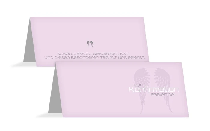 Tischkarte Konfirmation Schutzengel