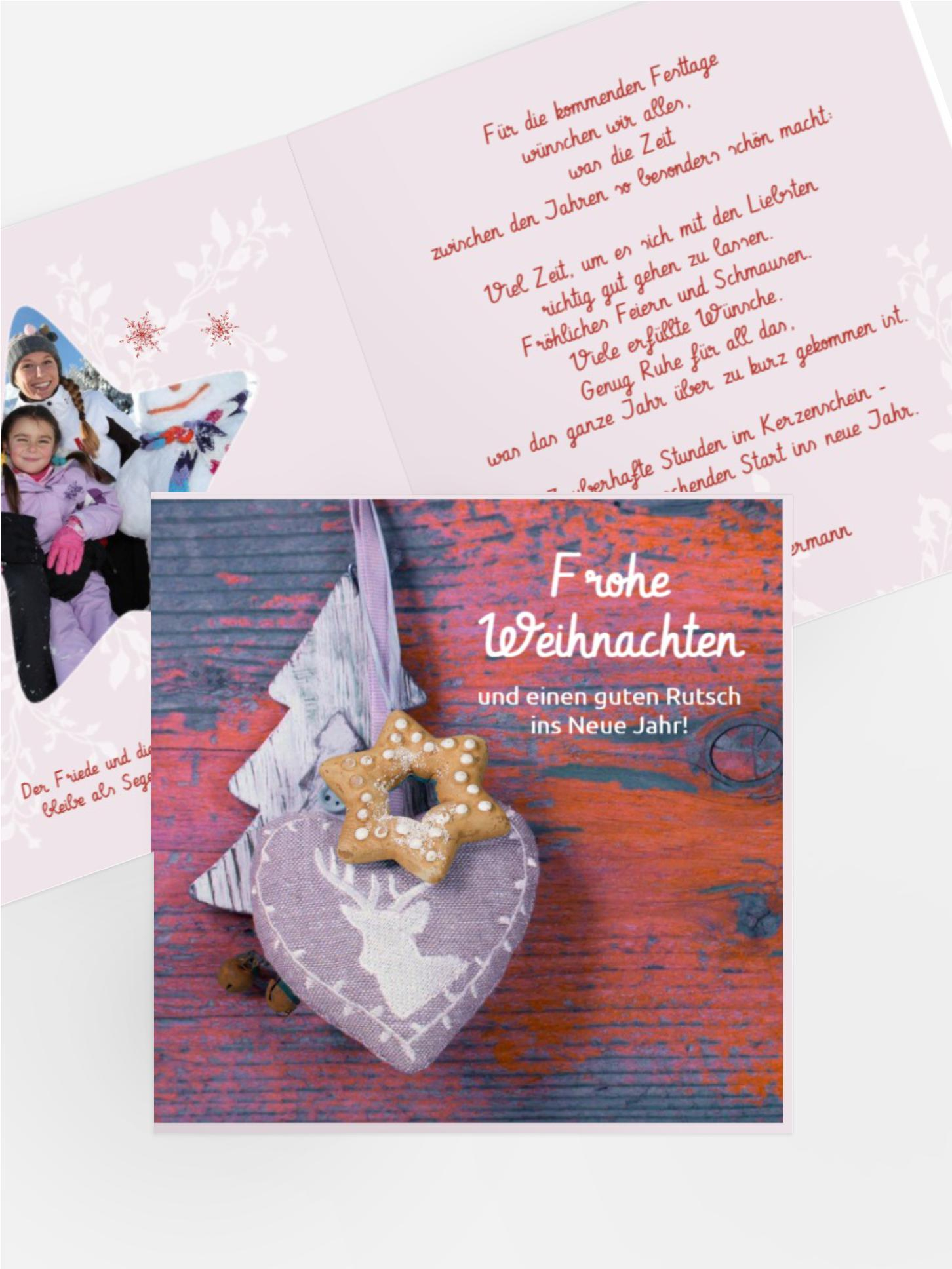 Weihnachtgrußkarte Privat Deko