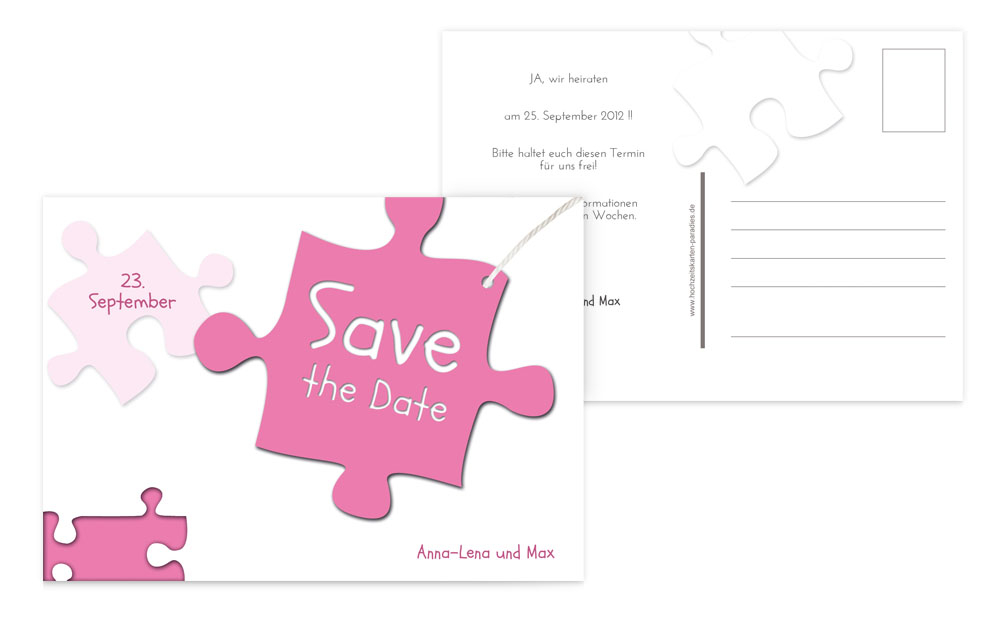 Save the Date Puzzleteile Save the Date Puzzleteile