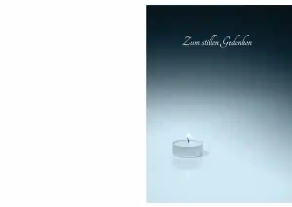 Sterbebildkarte Teelicht
