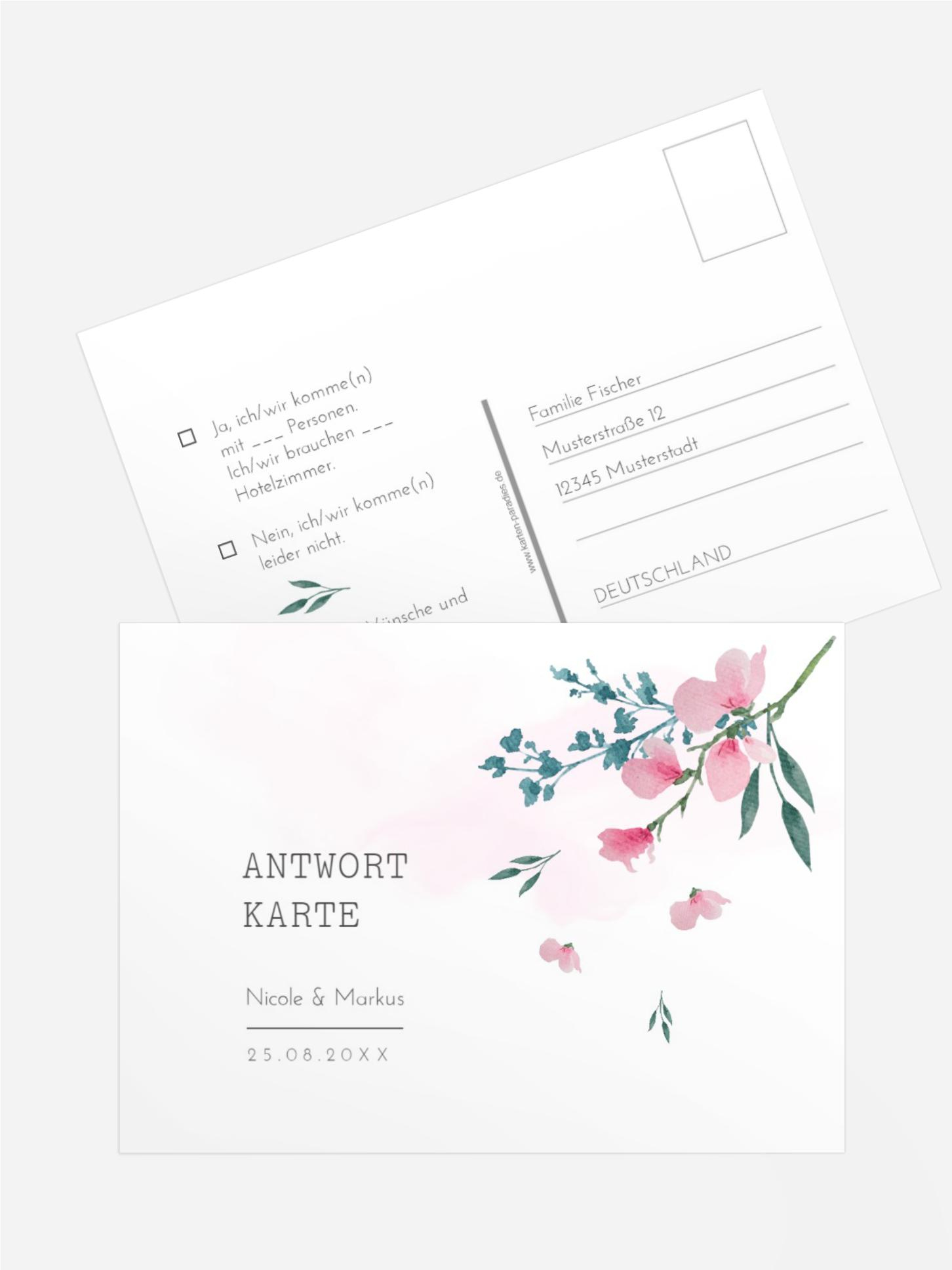 Antwortkarte Sträußchen