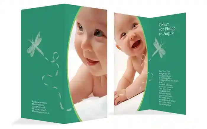 Geburtskarte Libelle