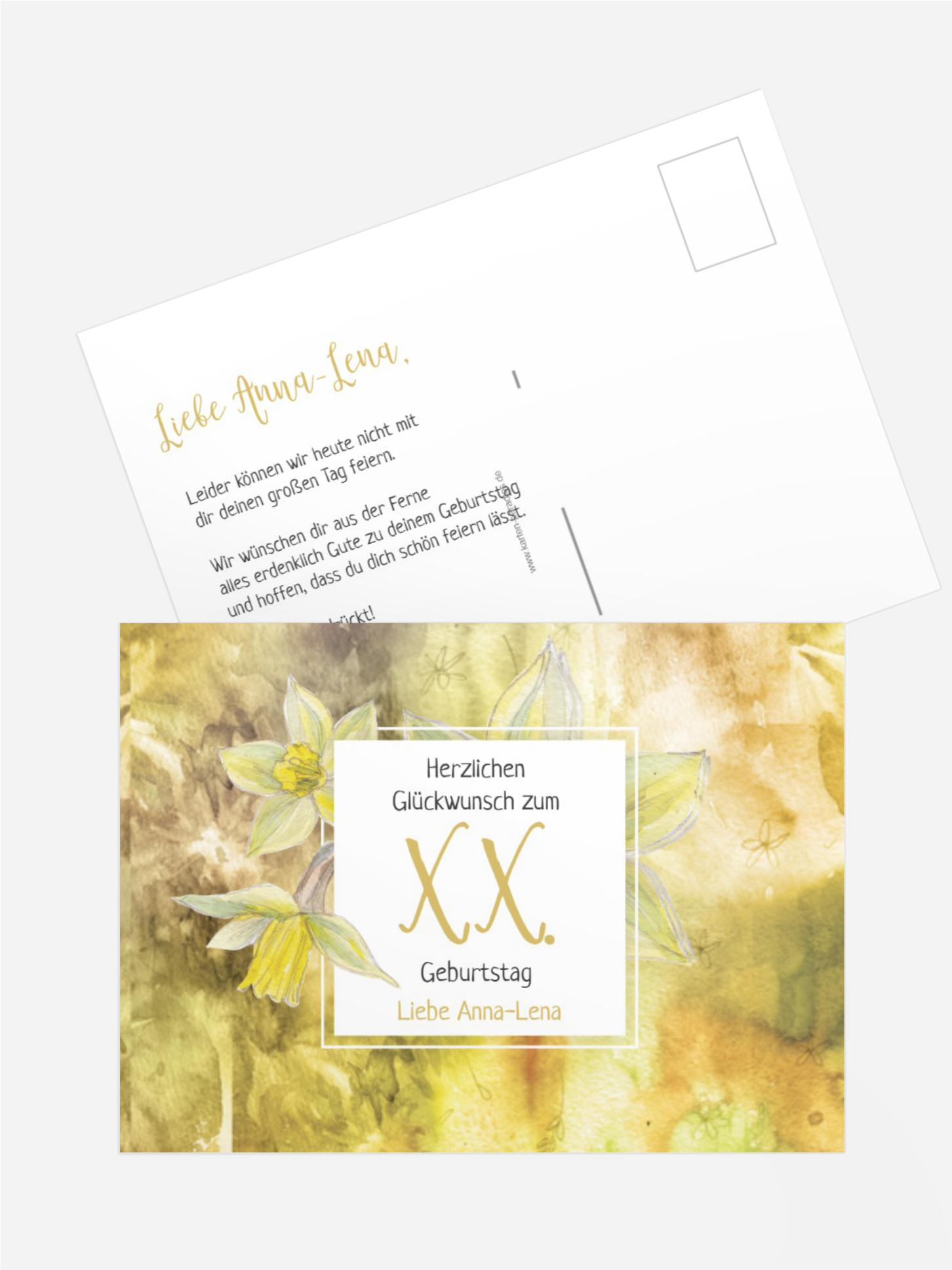 Glückwunschkarte zum Geburtstag Flowertimeflow