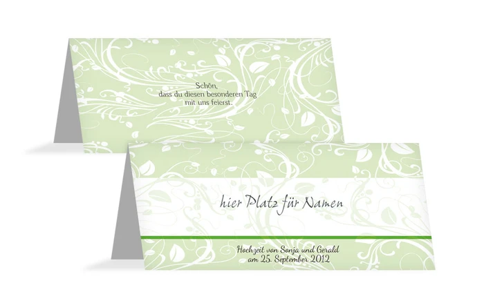 Tischkarte Blättertraum