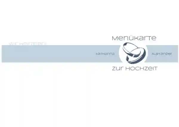 Menükarte Hochzeit Ringeband