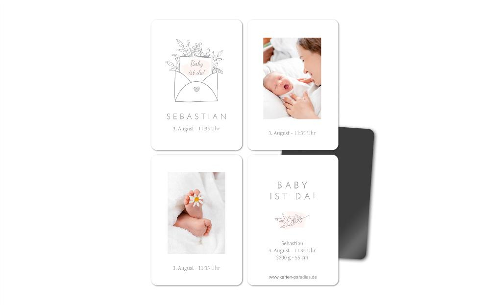 Fotomagnete zur Geburt Babypost