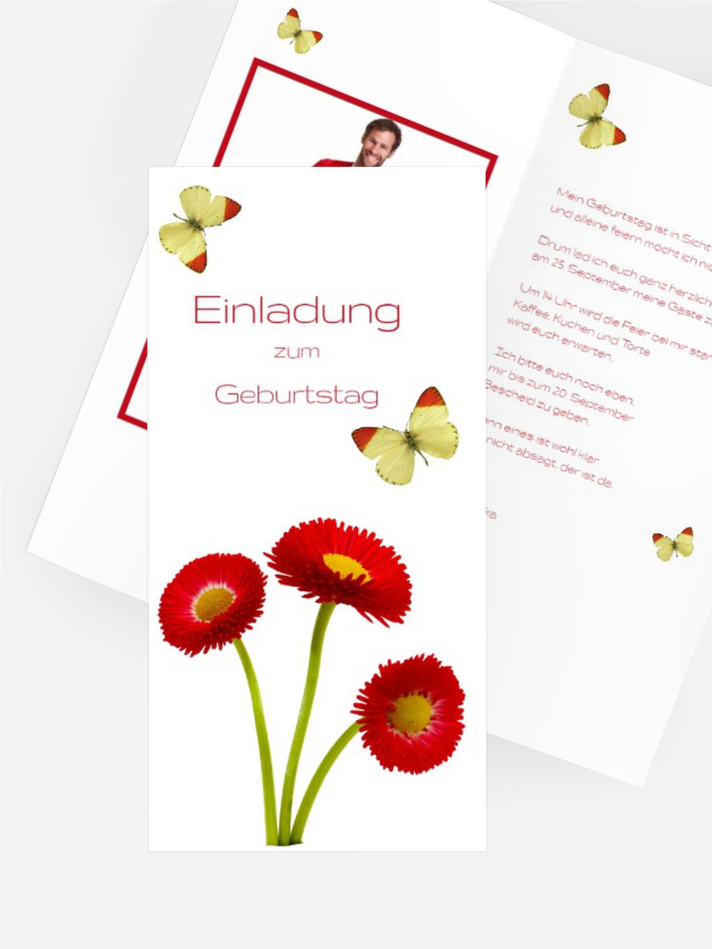 Einladungskarte zum Geburtstag Natur Foto