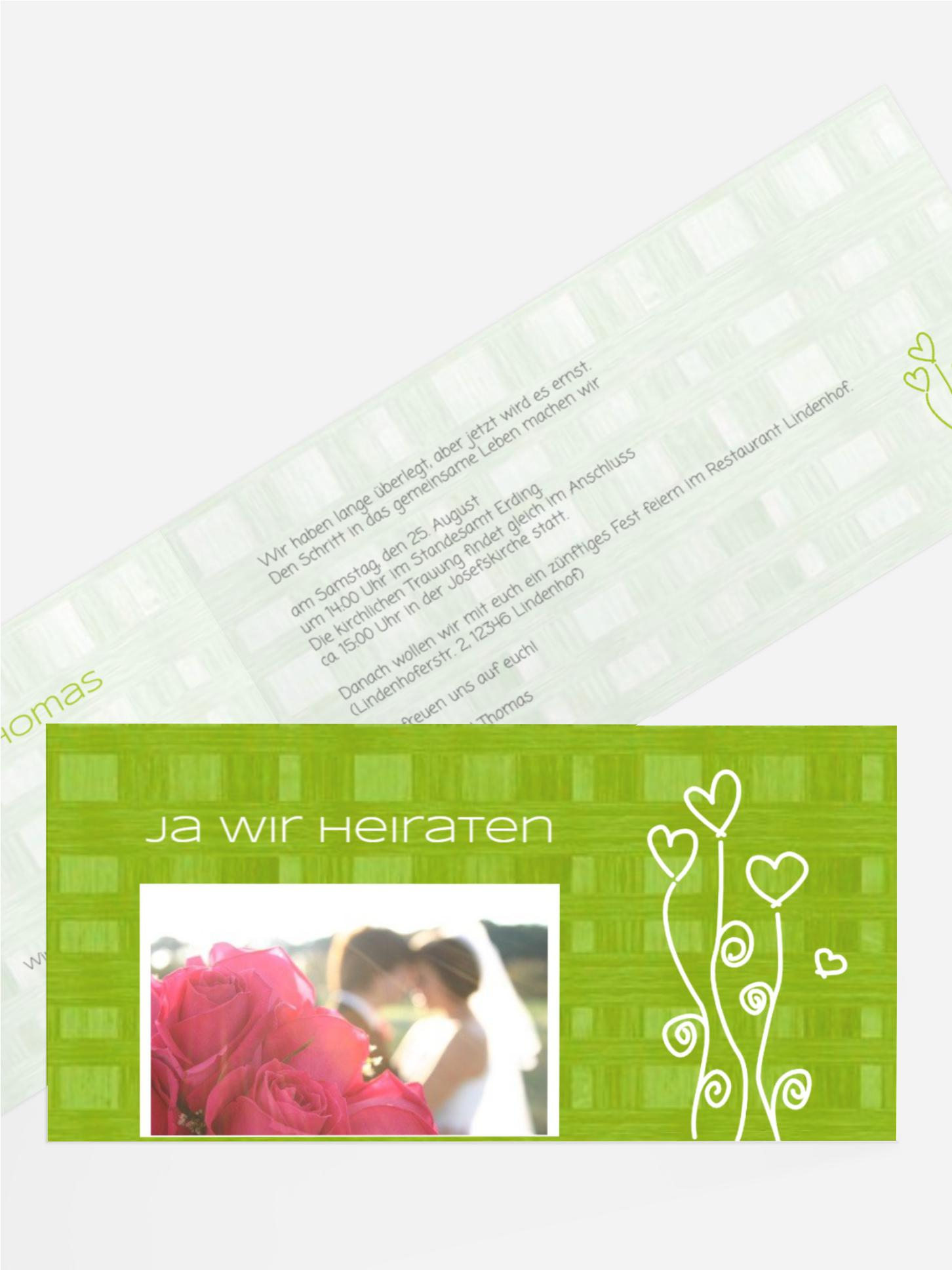 Hochzeitseinladung Liebestraum Hochzeitseinladung Liebestraum