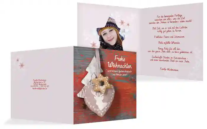 Weihnachtgrußkarte Privat Deko