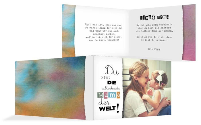 Grußkarte zum Muttertag Farbenfroh