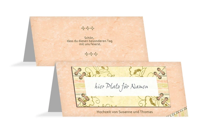 Tischkarte Bund fürs Leben