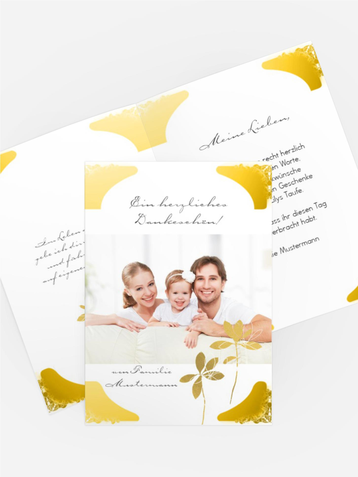 Dankeskarte Taufe Neu Barock