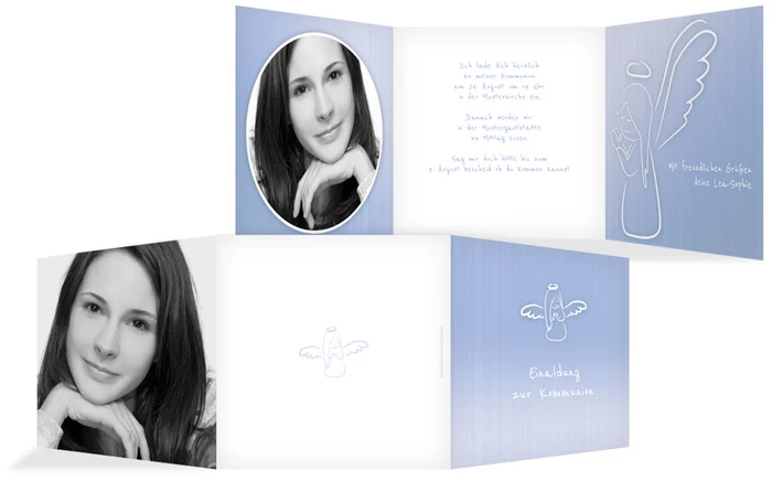 Einladungskarte Kommunion_Angel