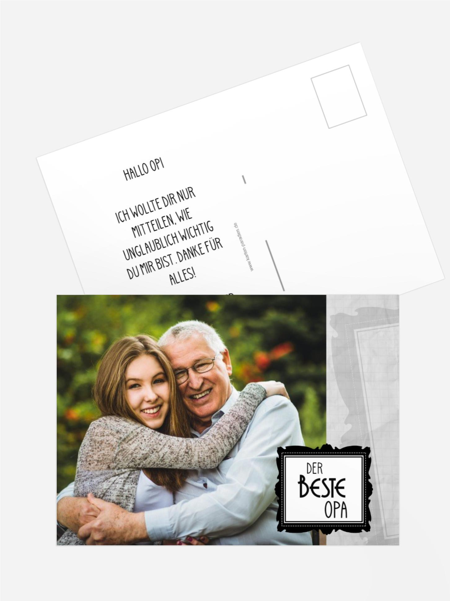 Fotospruchkarte Bester Opa