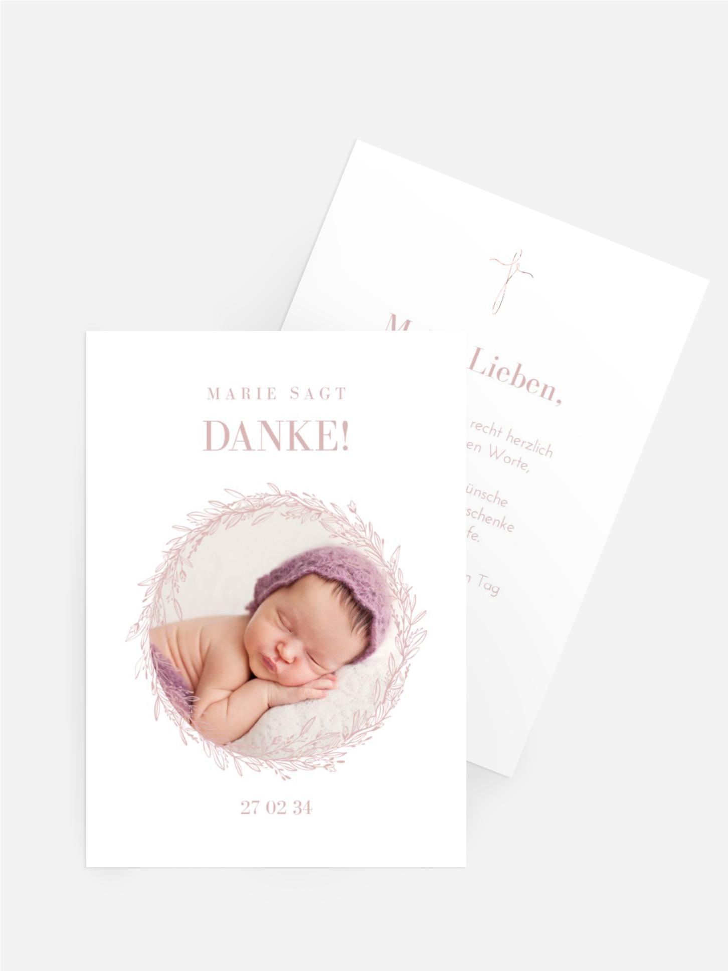 Dankeskarte Taufe heiliger Plexus